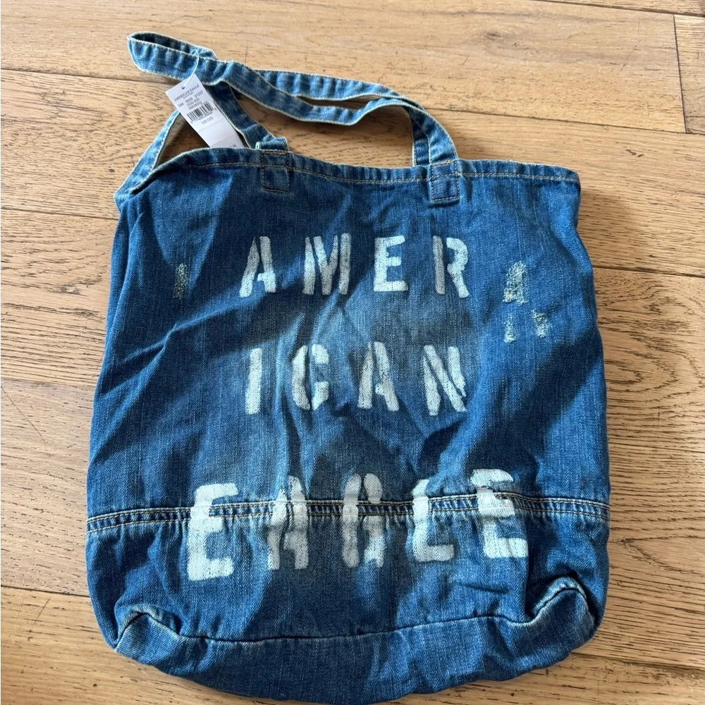 American Eagle‎ Blue Denim Tote Bag NWT (3793)